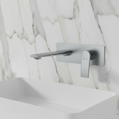 Inbouw wastafelkraan Diego  – Gunmetal grey - Incl. inbouwdeel - 22,5 × 11 × 20 cm