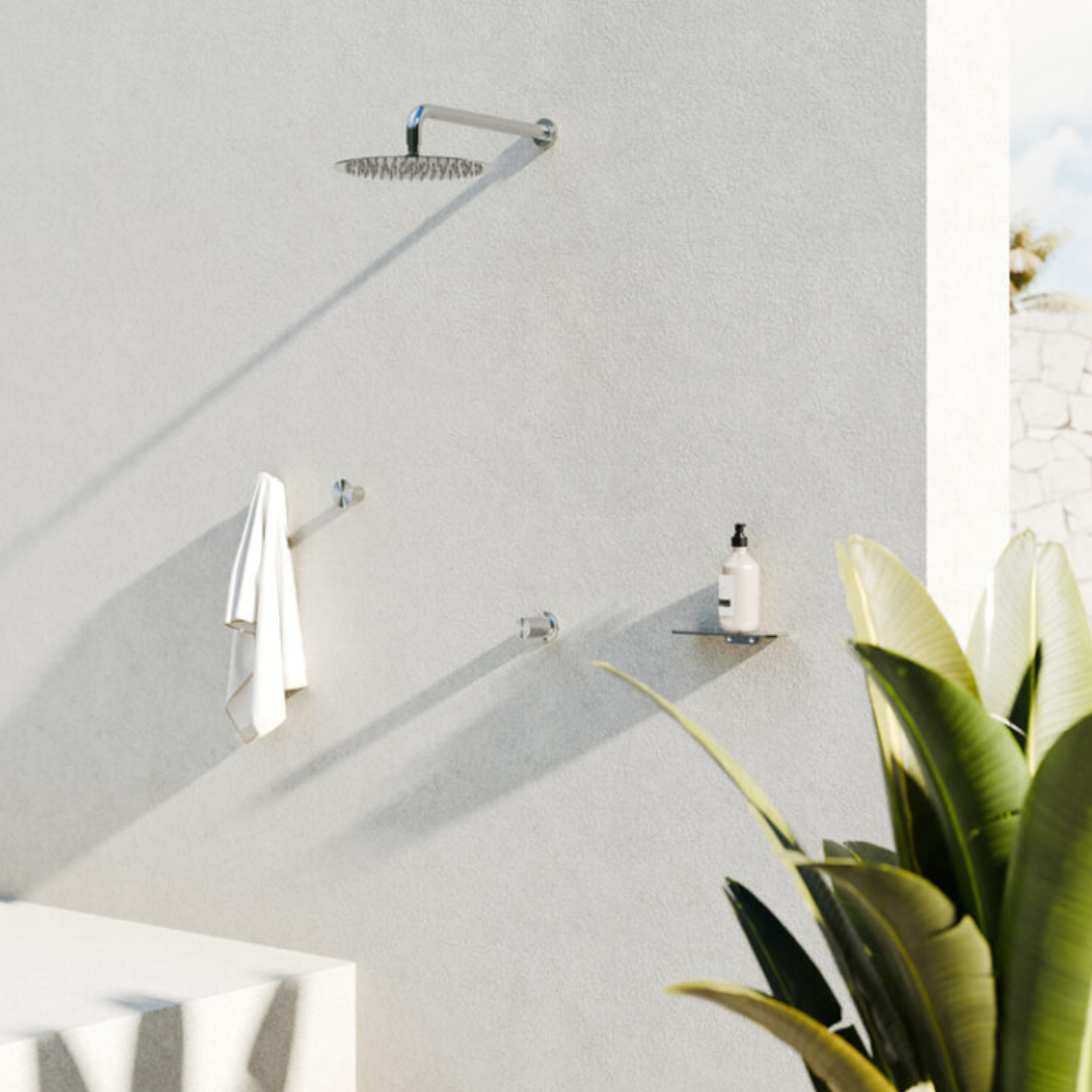 Douchekop Capri – Brushed nickel - 300mm