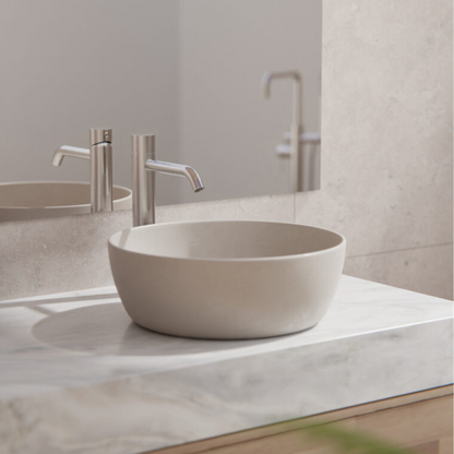Hoge wastafelkraan Capri - Greeploos - 1-Gats - Brushed nickel