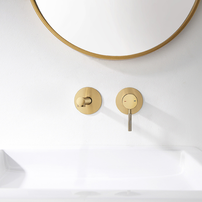 Inbouw wastafelkraan Taylor - Geborsteld goud - Incl. inbouwdeel