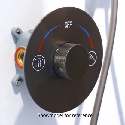 Inbouw Regendoucheset Amalia - Mat zwart - Incl. inbouwdeel