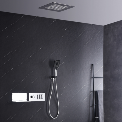 Thermostatische Inbouw Regendoucheset - Federico - Chroom