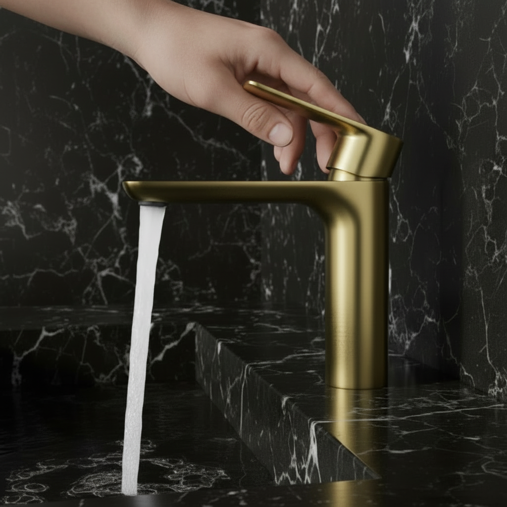 Silvio Robinet de lavabo à poser — Or brossé