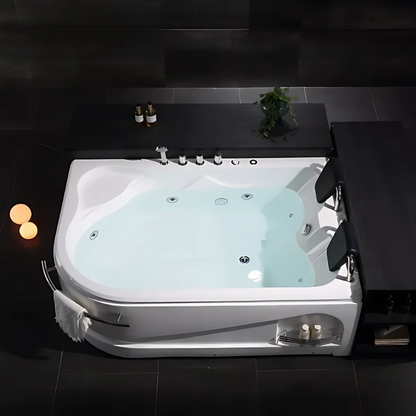 Hoekbad Massagebad – Mason – Glans Wit – 180x120x65 cm