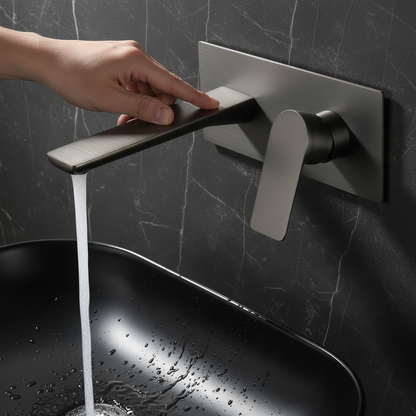 Silvio Inbouw Wastafelsysteem — Gunmetal Grey