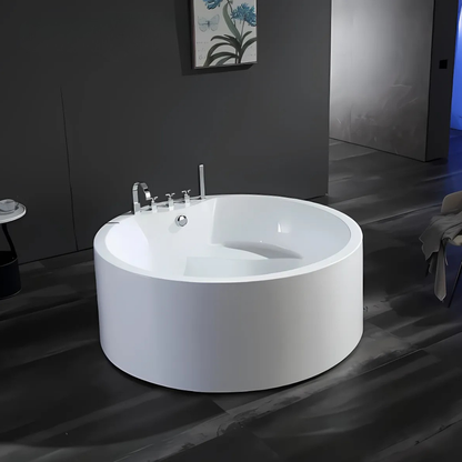 Vrijstaand Rond Massagebad – Amalfi – Glans Wit – 154x154x58 cm