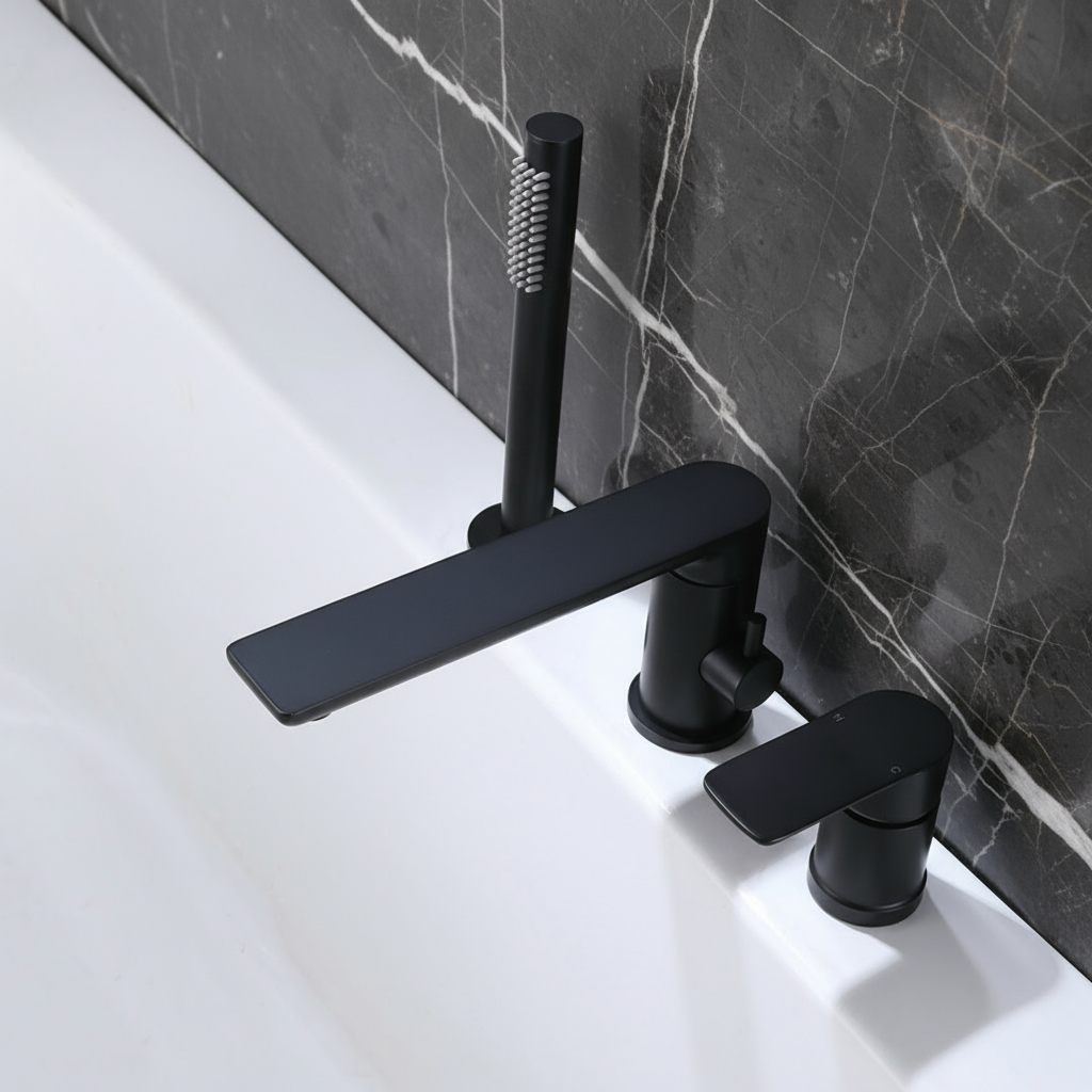 Opbouw badkraan Vero – Mat zwart - 21,6 × 24 × 19,5 cm