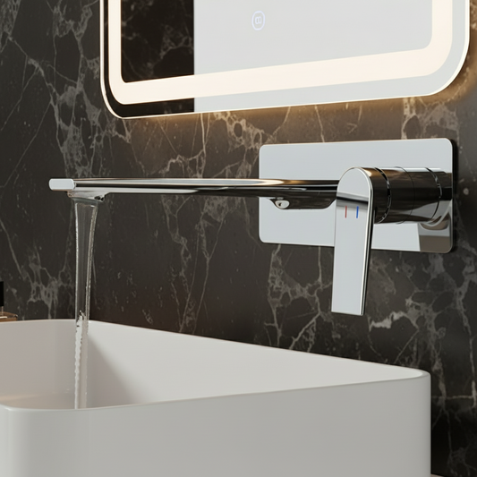 Diego Système de lavabo encastré — Chrome