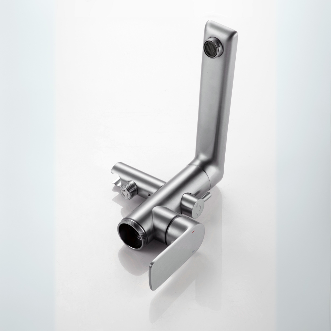 Vrijstaande badkraan Emilia - Gunmetal grey - 88 × 22 × 16 cm