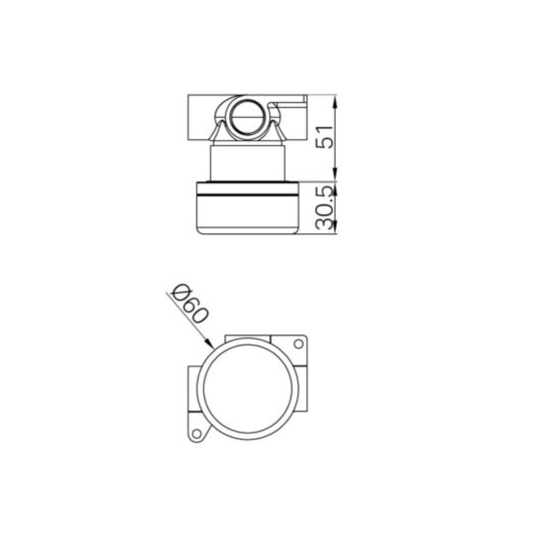 Inbouw mengkraan – Sorrento – Carrara – Brushed bronze