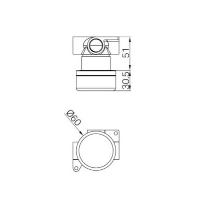 Inbouw mengkraan – Sorrento – Carrara – Brushed bronze