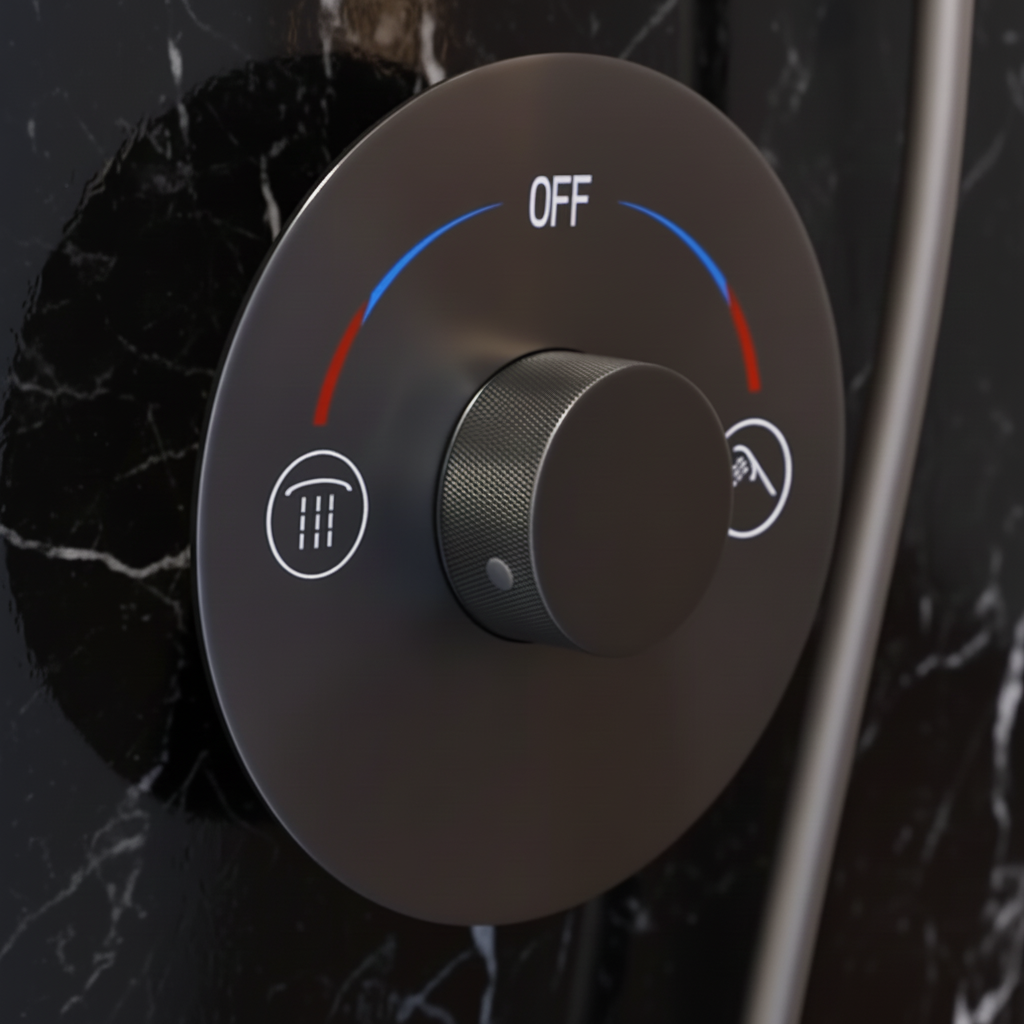 Inbouw Regendoucheset Amalia - Mat zwart - Incl. inbouwdeel