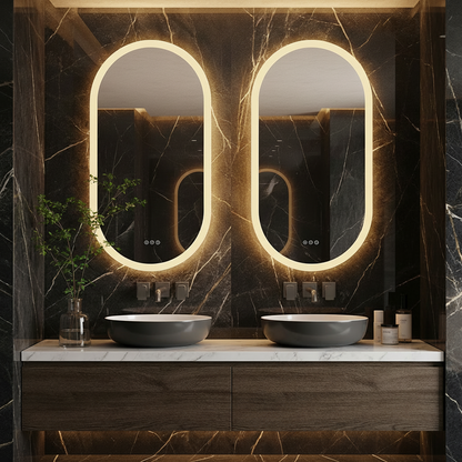 LED Badkamerspiegel Bianca —  50x100 — Horizontaal of verticaal