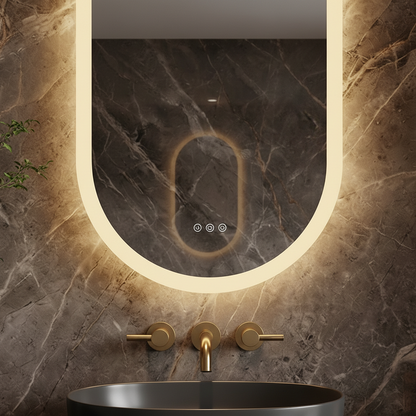 LED Badkamerspiegel Bianca —  50x100 — Horizontaal of verticaal