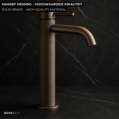 Hoge wastafelkraan Angelica - Brushed rose gold - 30.5 × 22.2 × 5.5 cm