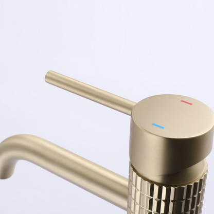 Opbouw wastafelkraan Angelica - Geborsteld goud - 15.9 × 12.2 × 5.5 cm