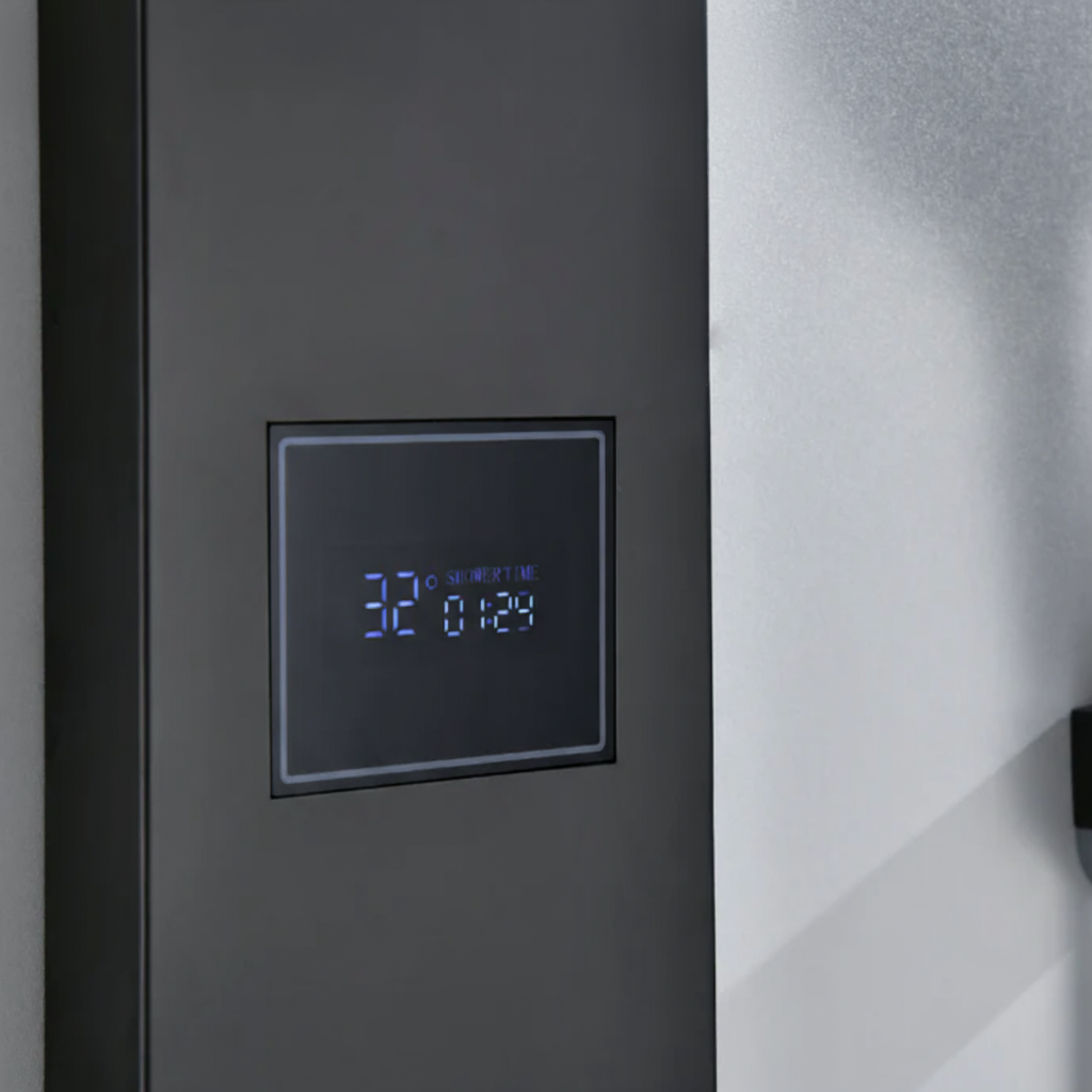 Douchepaneel Elena - LED - Digitaal display - Mat zwart- 145 × 18 × 65 cm