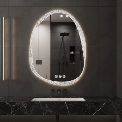 Miroir de salle de bain LED Design Aurelia — 60 × 80 cm