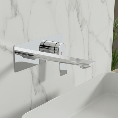 Inbouw wastafelkraan Diego  – Chroom - Incl. inbouwdeel - 22,5 × 11 × 20 cm