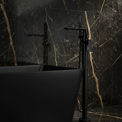 Vrijstaande badkraan Emilia - Mat zwart - 88 × 22 × 16 cm