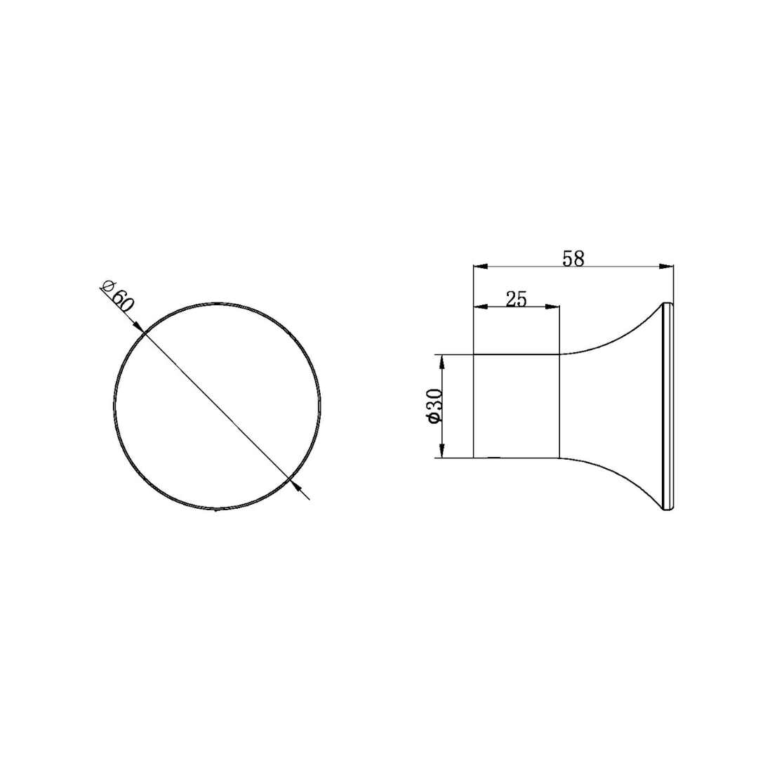 Handdoekhaak Capri – Brushed nickel