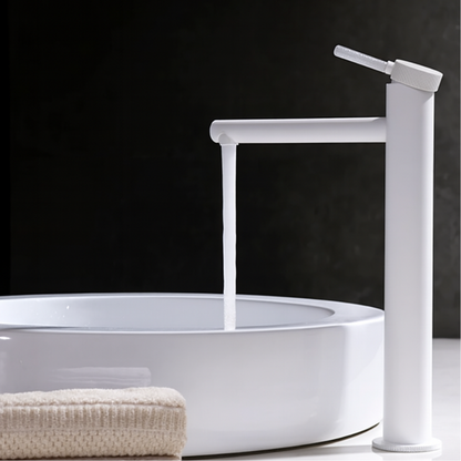 Hoge wastafelkraan Taylor - Mat wit - 30.5 × 5.5 × 18 cm