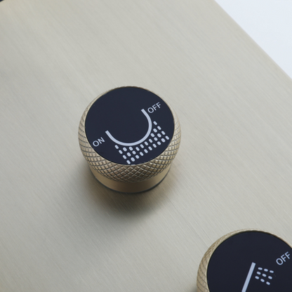 Douchepaneel Elena - LED - Digitaal display - Geborsteld goud - 145 × 18 × 65 cm