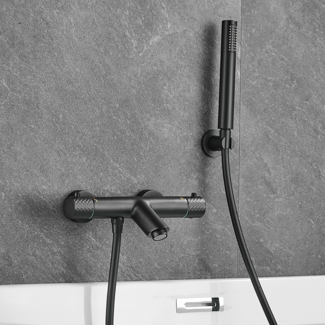 Thermostatische opbouw badkraan - Alessandra - Mat zwart