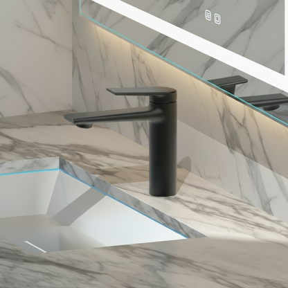 Opbouw wastafelkraan Diego  – Mat zwart - 15 × 13,7 × 4,4 cm