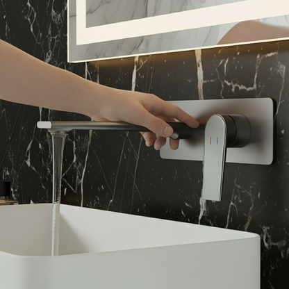 Système de lavabo encastré Diego — Gris canon de fusil