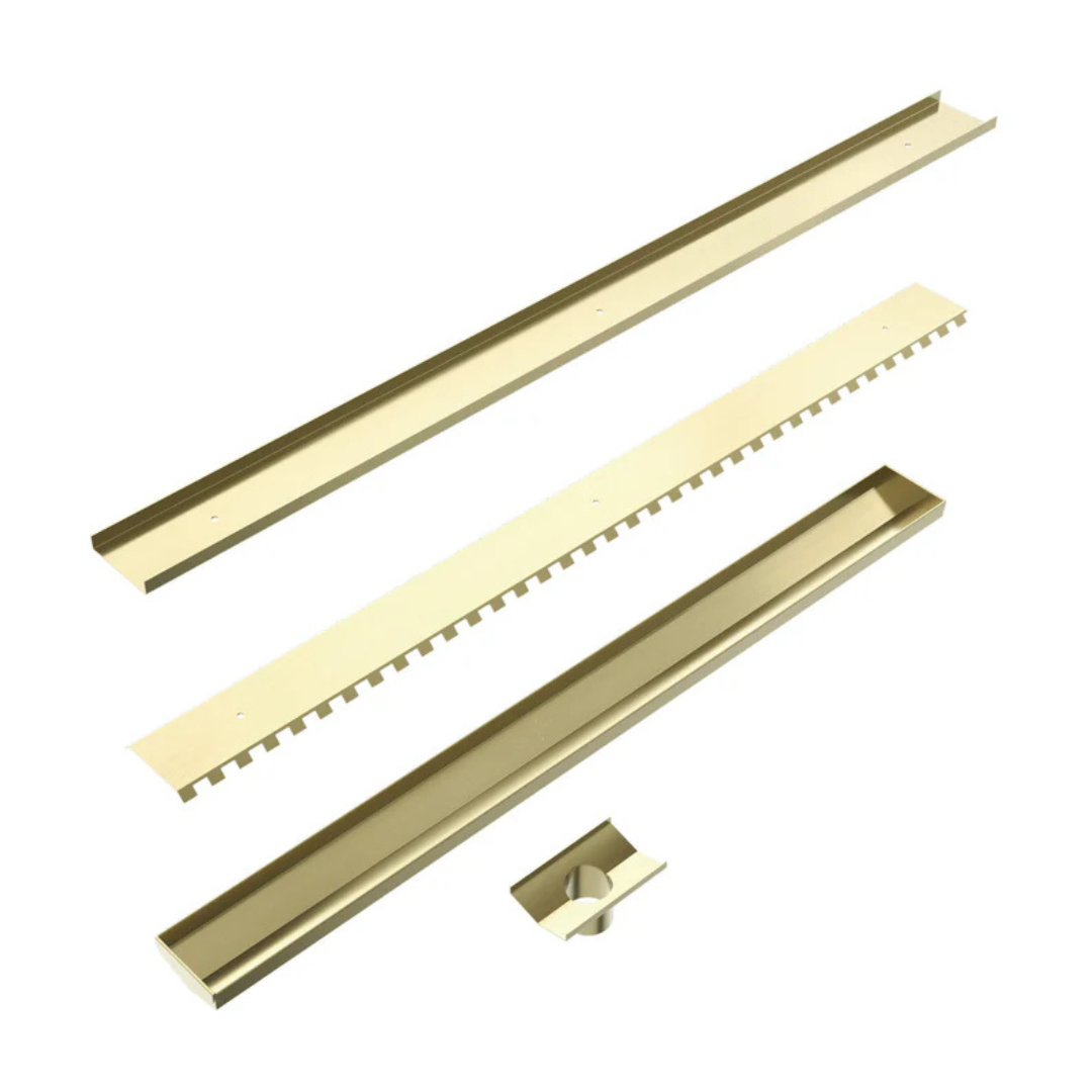 Douchedrain Capri – 900 mm – Tegelrooster – Brushed Gold