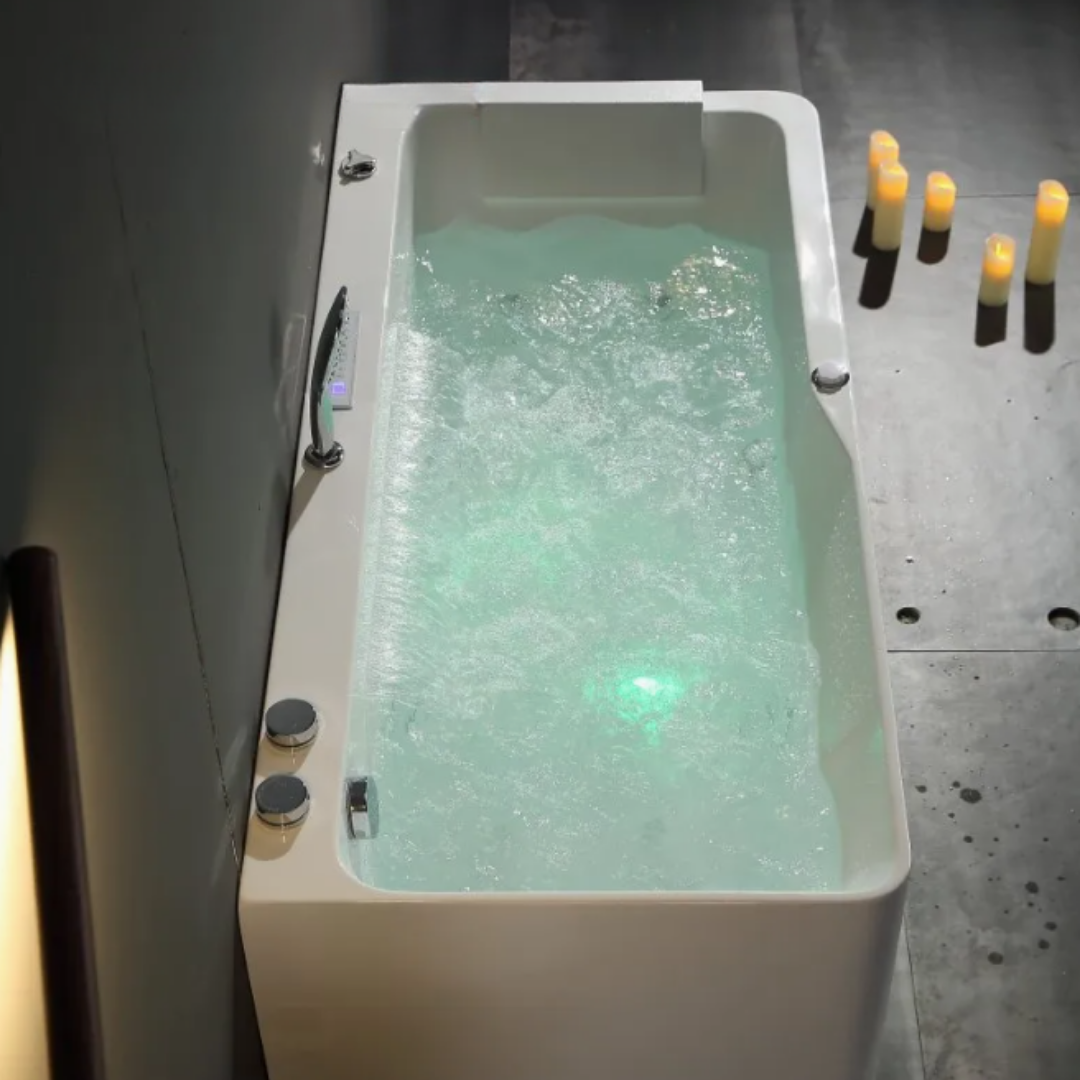 Opbouw massagebad - Marbella - Glans wit - 180x90x62 cm