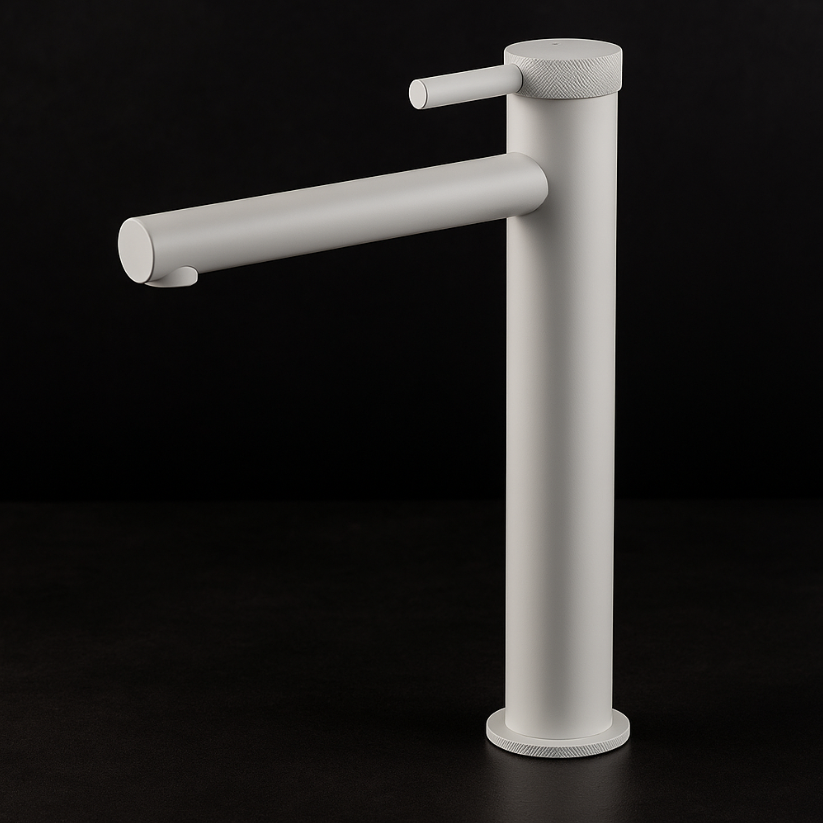 Hoge wastafelkraan Taylor - Mat wit - 30.5 × 5.5 × 18 cm