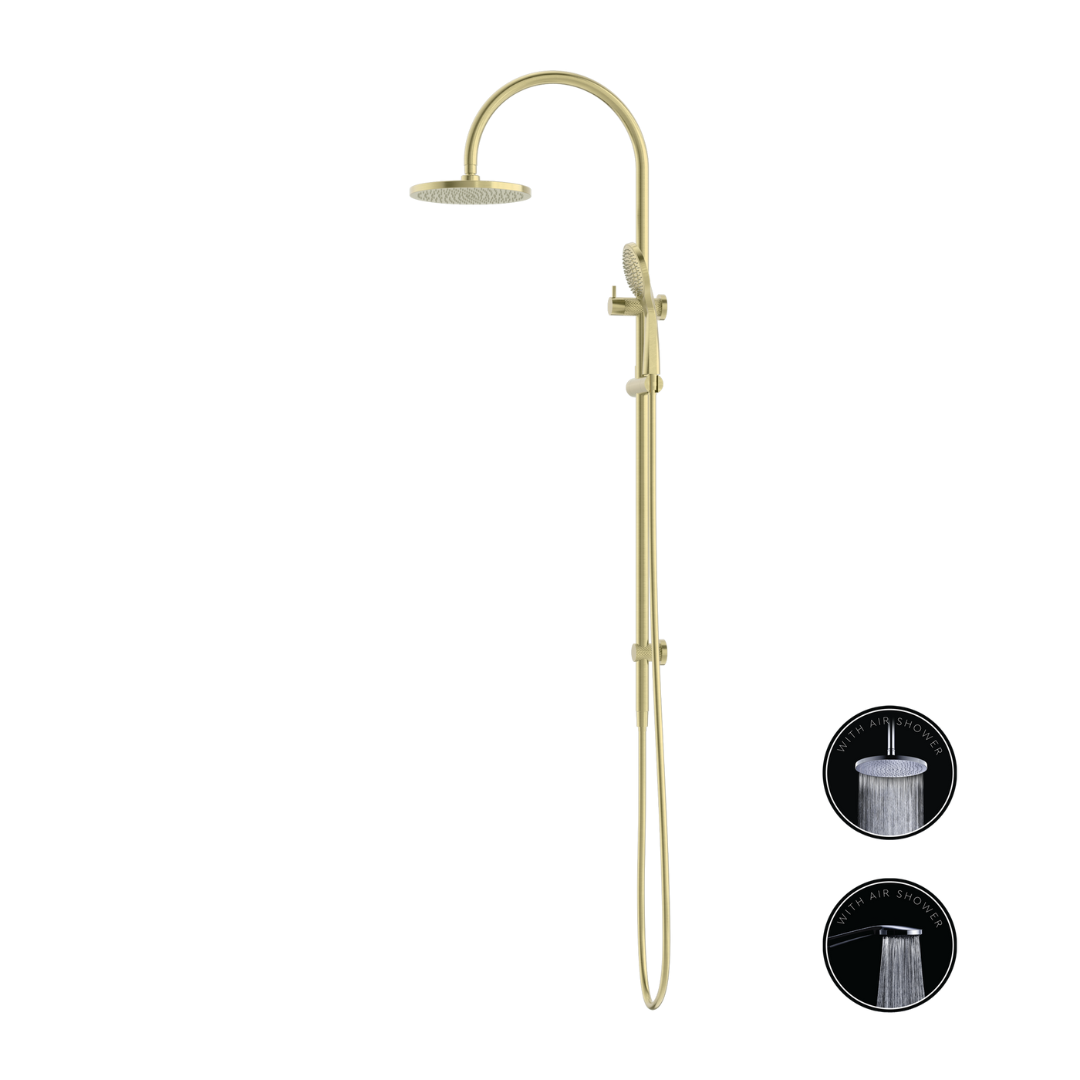 Regendoucheset Valencia – Brushed Gold - Air shower - Met inbouwmengkraan