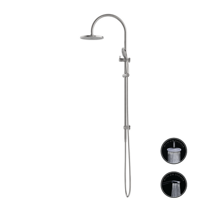 Regendoucheset Valencia – Brushed Nickel - Air shower - Met inbouwmengkraan