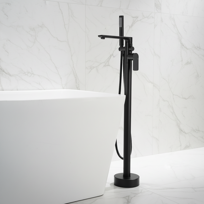 Vrijstaande badkraan Emilia - Mat zwart - 88 × 22 × 16 cm