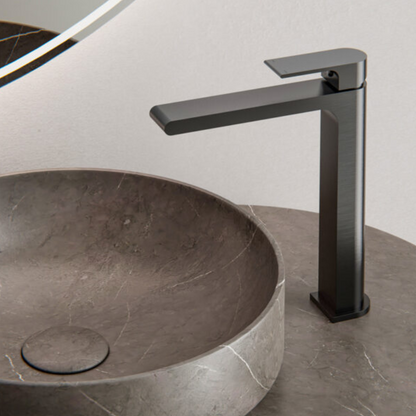 Hoge wastafelkraan Portofino - 1-Gats - Brushed nickel