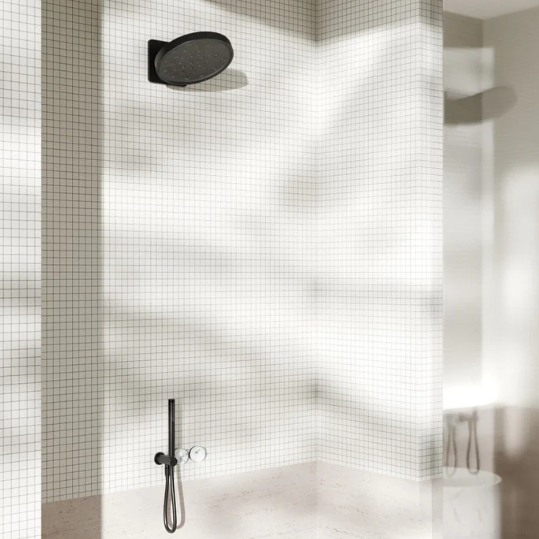 Regendouchekop Sorrento - Met wandbevestiging - Brushed gold - 300mm