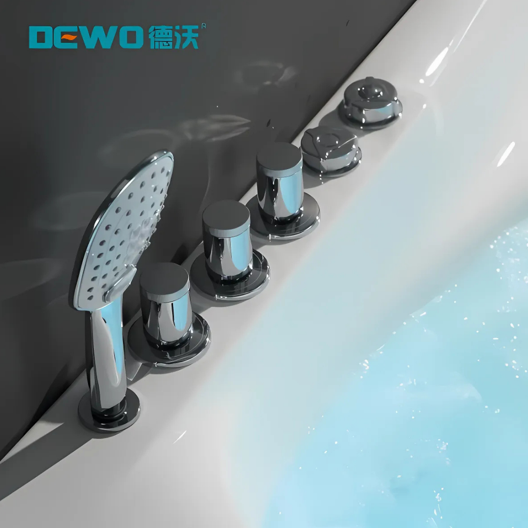 Hoekbad Massagebad – Leonardo – Glans Wit – 150x100x65 cm