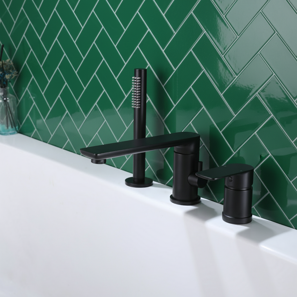 Opbouw badkraan Vero – Mat zwart - 21,6 × 24 × 19,5 cm