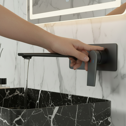 Diego Inbouw Wastafelsysteem — Mat zwart