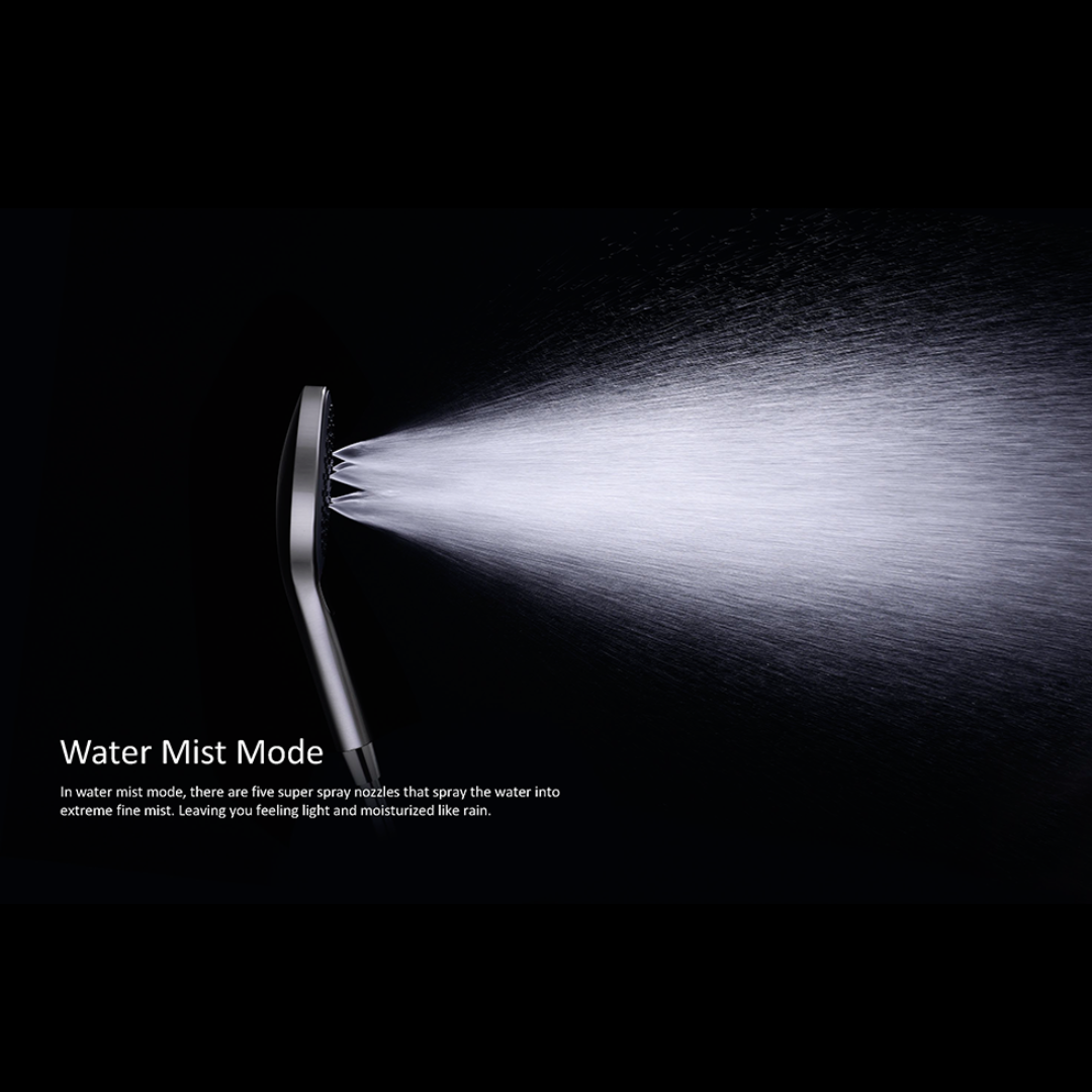 Regendoucheset Valencia – Graphite - Air shower II - Met inbouwmengkraan