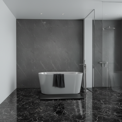 Vrijstaande badkraan Emilia - Gunmetal grey - 88 × 22 × 16 cm