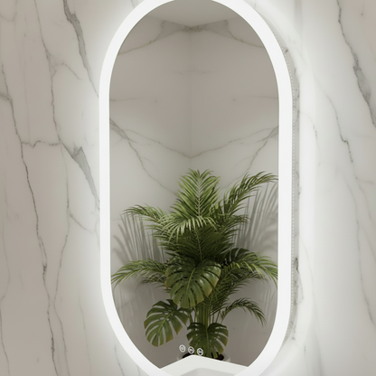 LED Badkamerspiegel Bianca —  50x100 — Horizontaal of verticaal