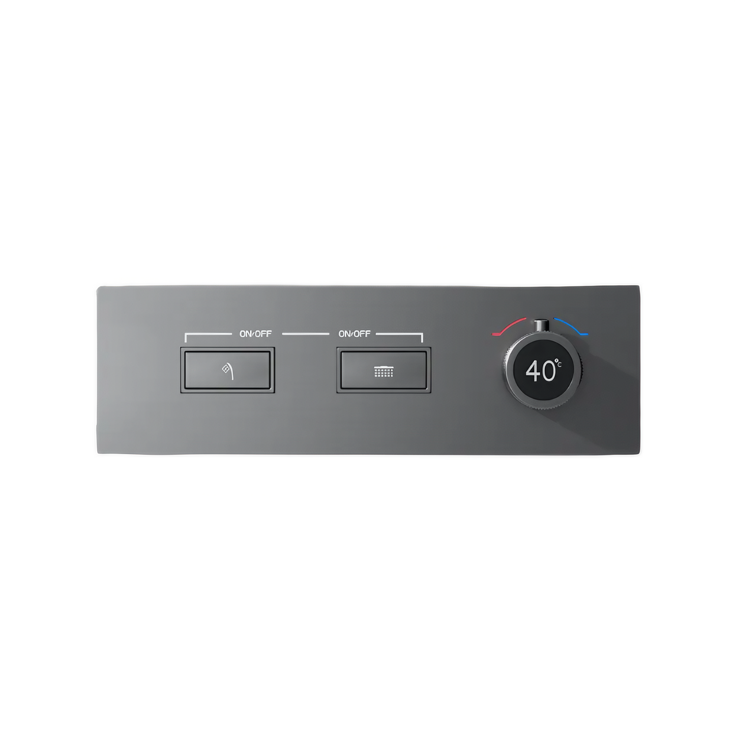Thermostatisch Inbouw Regendoucheset - Lorenzo - Gun Grey - Digitaal Display