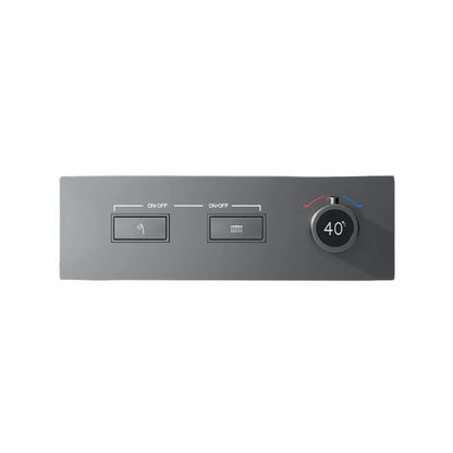 Thermostatisch Inbouw Regendoucheset - Lorenzo - Gun Grey - Digitaal Display