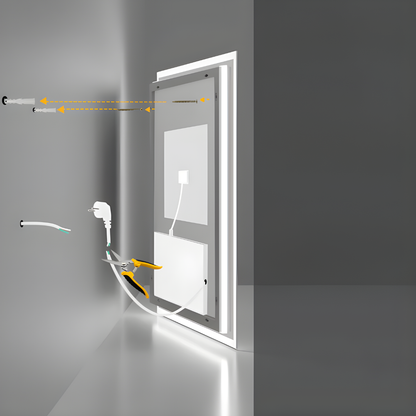 Miroir de salle de bain LED Nico — 80 x 80 cm