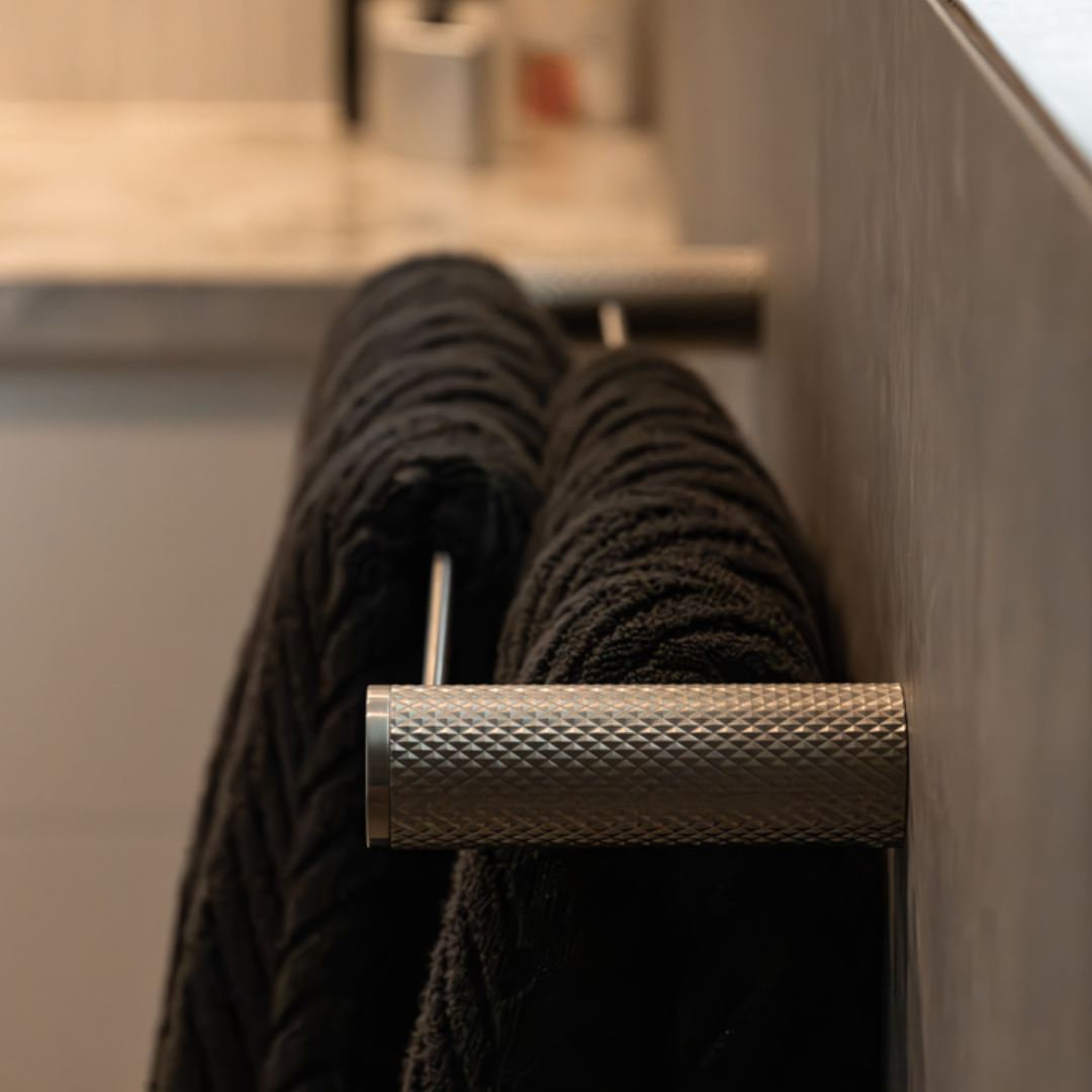 Dubbele Handdoekrek Valencia - Brushed nickel