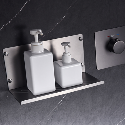 Thermostatische Inbouw Regendoucheset - Federico - Gunmetal grey