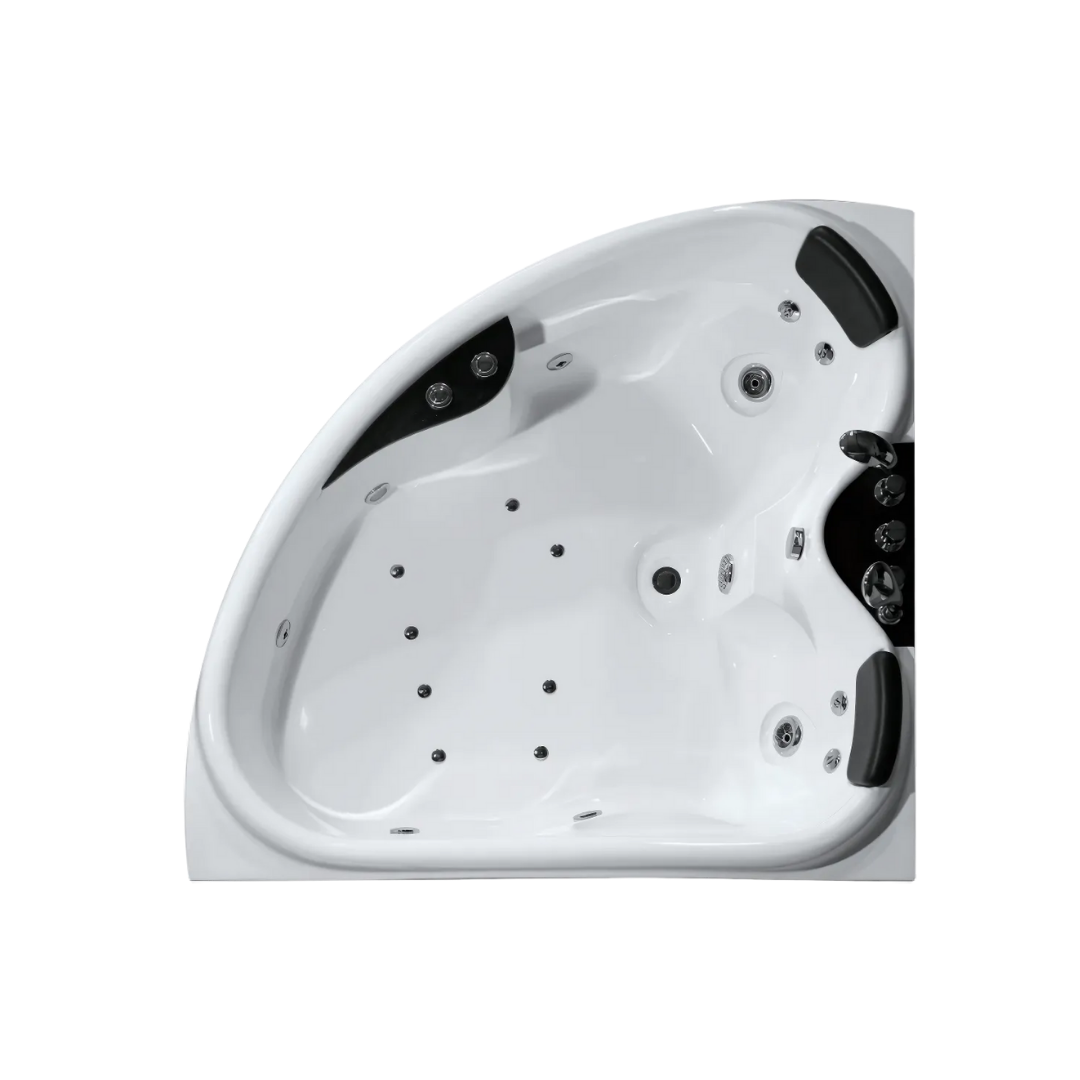 Hoekbad Massagebad – Paris – Glans Wit – 150x150x67 cm